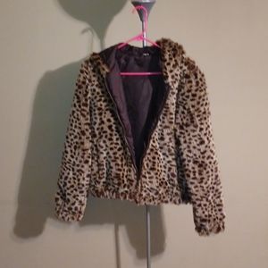 Leopard fur coat
